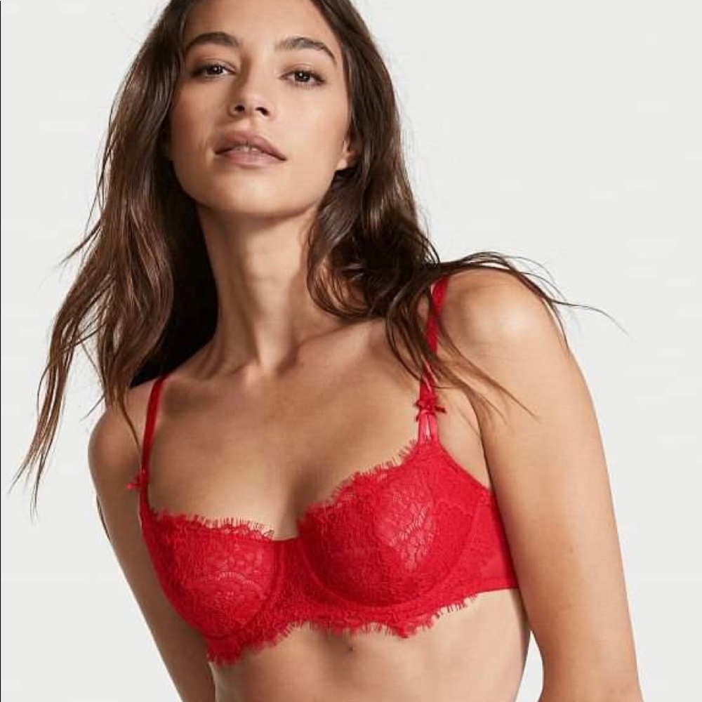 Dream Angels unlined Balconette Bra in Lipstick